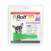 Rolf club 3D раствор для наружного применения против блох и клещей для собак массой до 4 кг